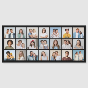 21 Photo Collage de couleur modifiable Carte magné