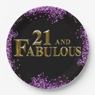 21 st Birthday Paper Plate
