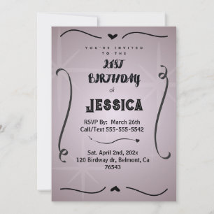 21 st Birthday Personalized Digital Invitation