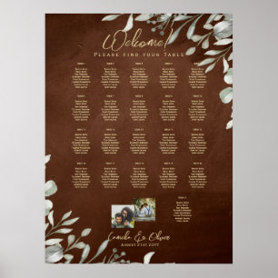 21 Table Seating Chart Photo Welcome Names Wedding