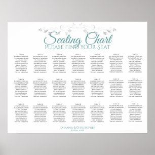 21 Tableau Turquoise et gris Mariage Tableau de si