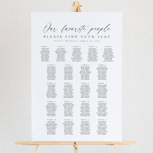 21 Tables Favourite People Acrylic Seating Chart