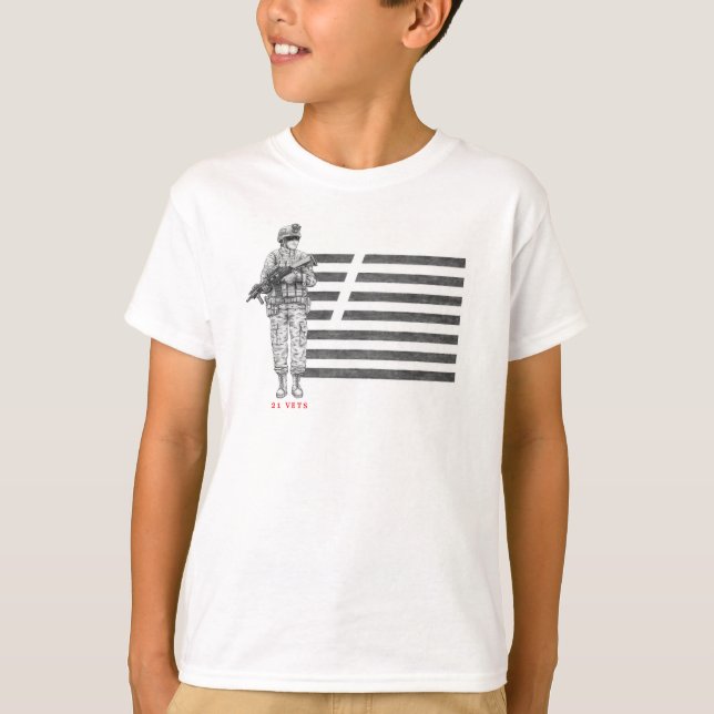 21 Vets T-Shirt (Kids) (Front)