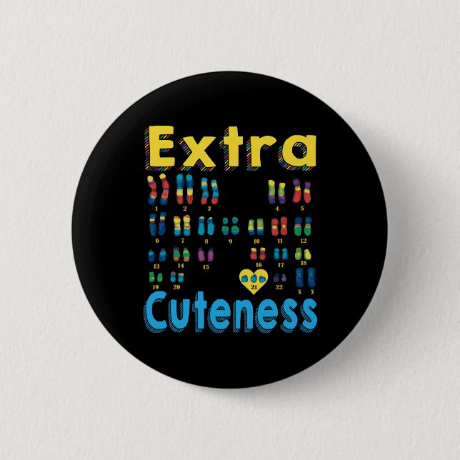 21 Xx Extra Chromosome Girl World Down Syndrome Da 2 Inch Round Button (Front)