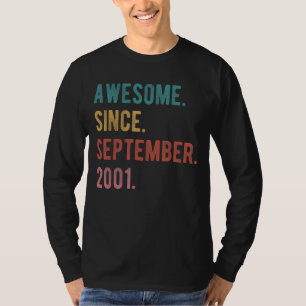 21 Year Old 21st Birthday Awesome Since Septembe T-Shirt