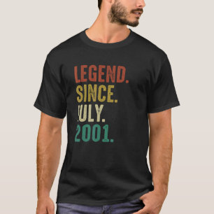 21 Year Old Birthday Legend Since July 2001 T-Shirt
