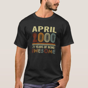 21 Years Of Being Awesome Funny 21 Years Old 21Th T-Shirt