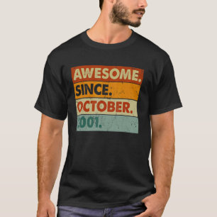 21 Years Old 21st Birthday Awesome Since October T-Shirt