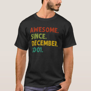 21 Years Old Awesome Since December 2001 21st Bi T-Shirt