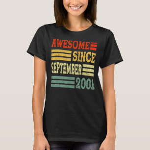 21 Years Old  Awesome Since September 2001 21st 24 T-Shirt