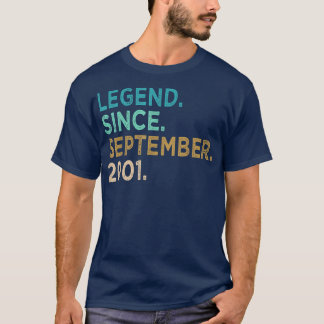 21 Years Old Funny Awesome Since September 2001 21 T-Shirt