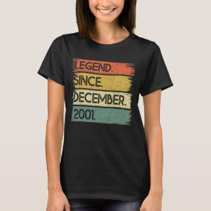 21 Years Old Legend Since December 2001 21st Birth T-Shirt