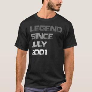 21 Years Old  Legend Since July 2001 21th Birthday T-Shirt