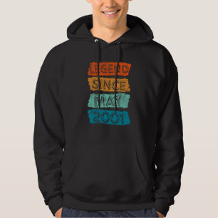 21 Years Old Legend Since May 2001 21st Birthday Hoodie