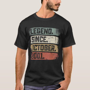 21 Years Old Legend Since October 2001 21st Birth T-Shirt