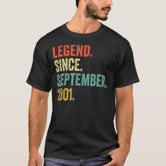 21 Years Old Legend Since September 2001 21st Birt T-Shirt