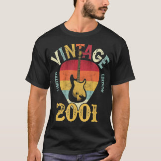21 YearsOld Vintage 2001 Guitar Pick 21st Birthday T-Shirt