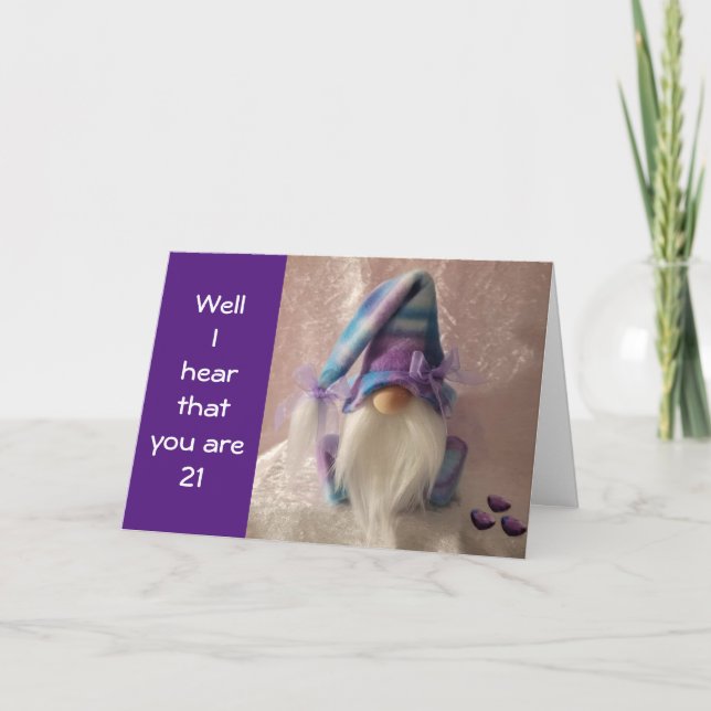 **21e ANNIVERSAIRE** BIENVENUE À LA CARTE ADULTHOO (Devant)