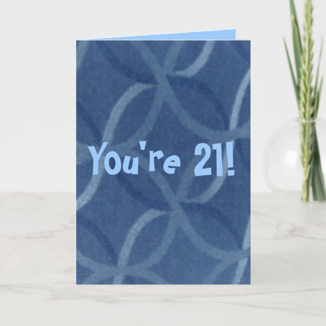 21e anniversaire Humour Carte de voeux (Devant)