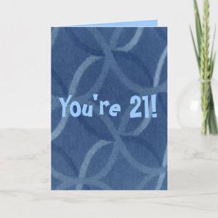21e anniversaire Humour Carte de voeux