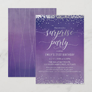 21e Anniversaire Invitation de la Surprise Party -