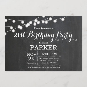 21e Anniversaire Invitation Tableau de bord