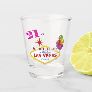 21e anniversaire Las Vegas verre de tir