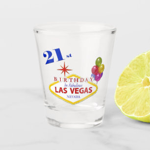 21e anniversaire Las Vegas verre de tir