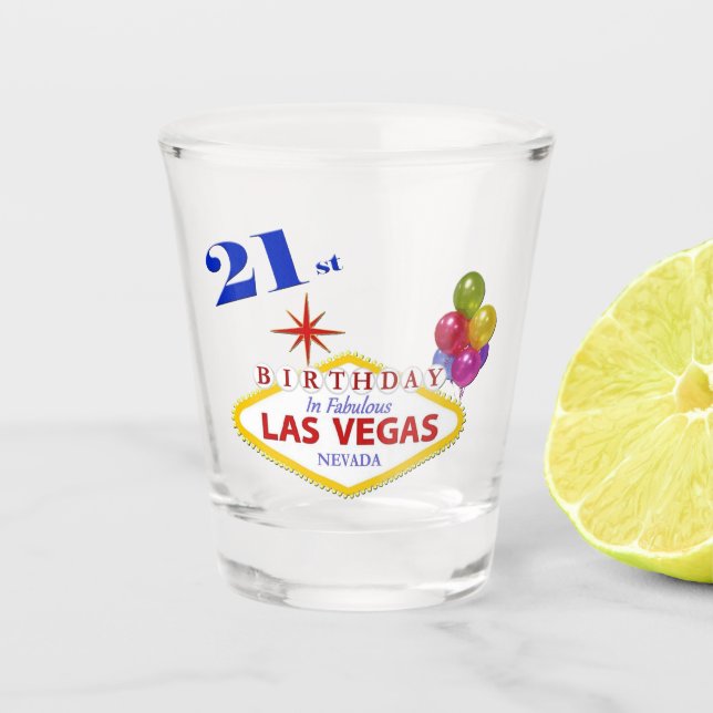 21e anniversaire Las Vegas verre de tir (Devant)