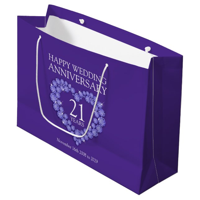 21e anniversaire mariage iolite photo sac violet (Devant Angle)