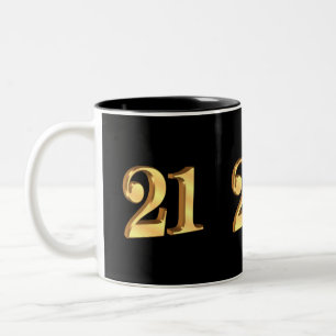 21e Anniversaire Mug 3D numéro de look