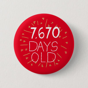 21e anniversaire pin badge accessoire de fête ving