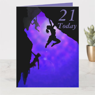 21e anniversaire rock grimpeurs carte d'art