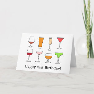 21e carte d'anniversaire