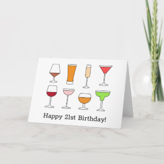 21e carte d'anniversaire