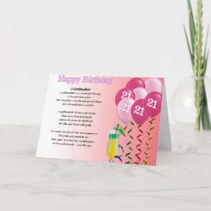 21ème Carte de voeux de poème de filleule