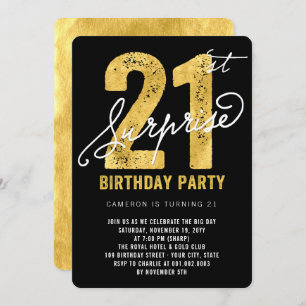21ème invitation de fête d'anniversaire de