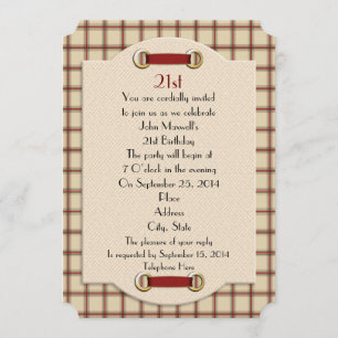 21ème Invitation formelle de fête d'anniversaire