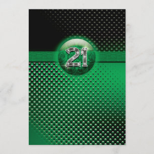 21èmes invitations de fête d'anniversaire -