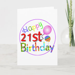 21st anniversary greetings card