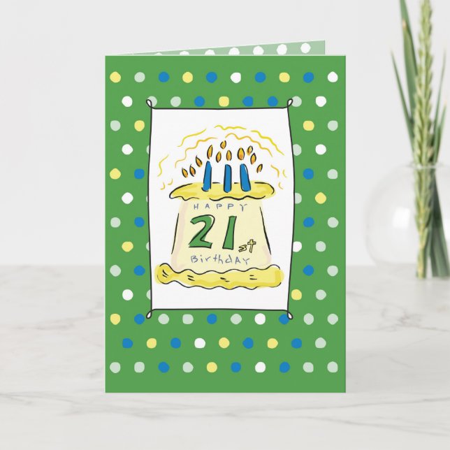 21st Bday Cake Card (Front)