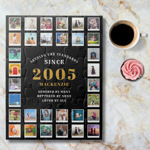 21st Birthday 2005 Family Memories Photo Collage Jigsaw Puzzle