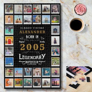 21st Birthday 2005 Legend Memories Photo Collage Jigsaw Puzzle