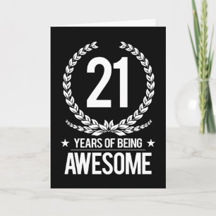 21st Birthday (21 Years Of Being Awesome) Card