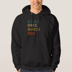 21st Birthday 21 Years Old Goat Since March 2001 Hoodie