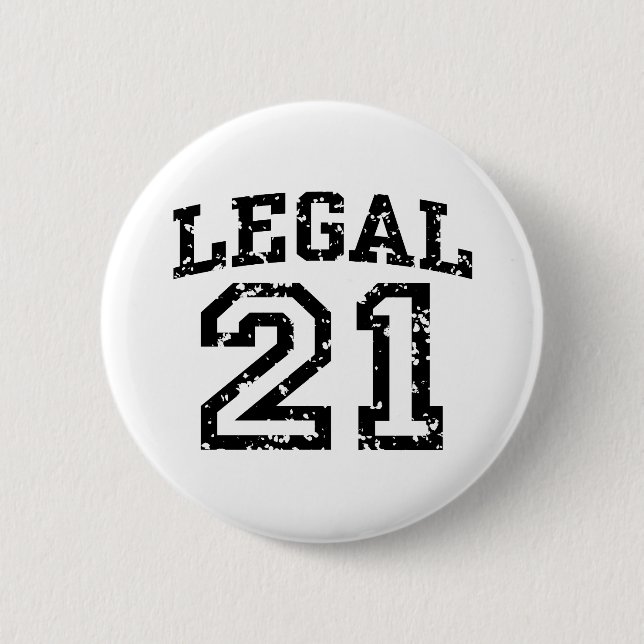 21st Birthday 2 Inch Round Button (Front)