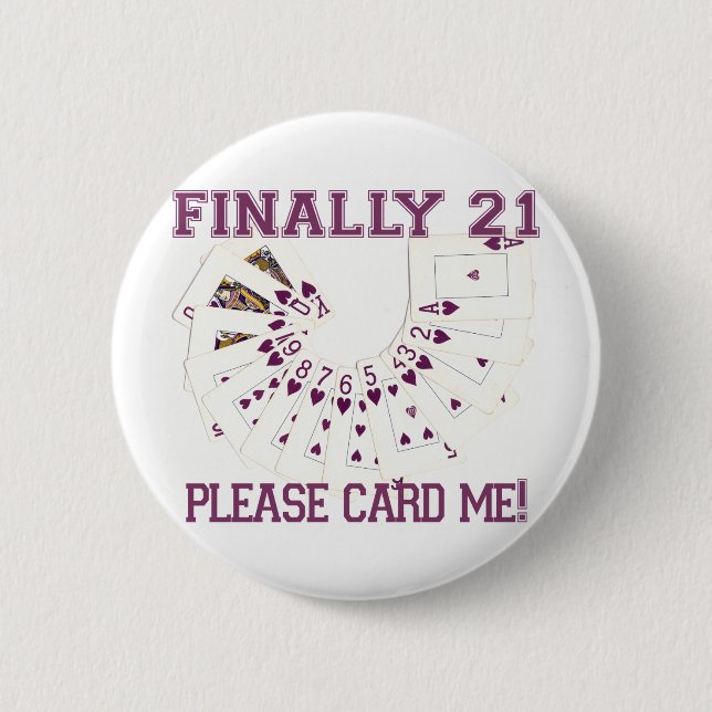 21st Birthday 2 Inch Round Button (Front)