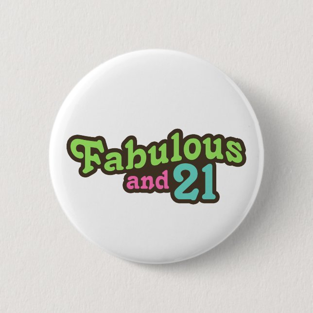 21st Birthday 2 Inch Round Button (Front)