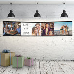 21st Birthday 4 Photo Strip Personalized Banner<br><div class="desc">Personalized banner celebrating an 21st Birthday. Upload 4 of your pictures and the photo template will display them in a photo strip, separated by your custom birthday greeting. This simple photo collage displays your photos in 3 formats (2x landscape, 2x portrait and 1 square / instagram) to give you plenty...</div>