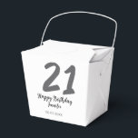 21st birthday add name date year black template go favor box<br><div class="desc">editable design</div>